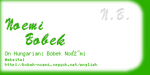 noemi bobek business card